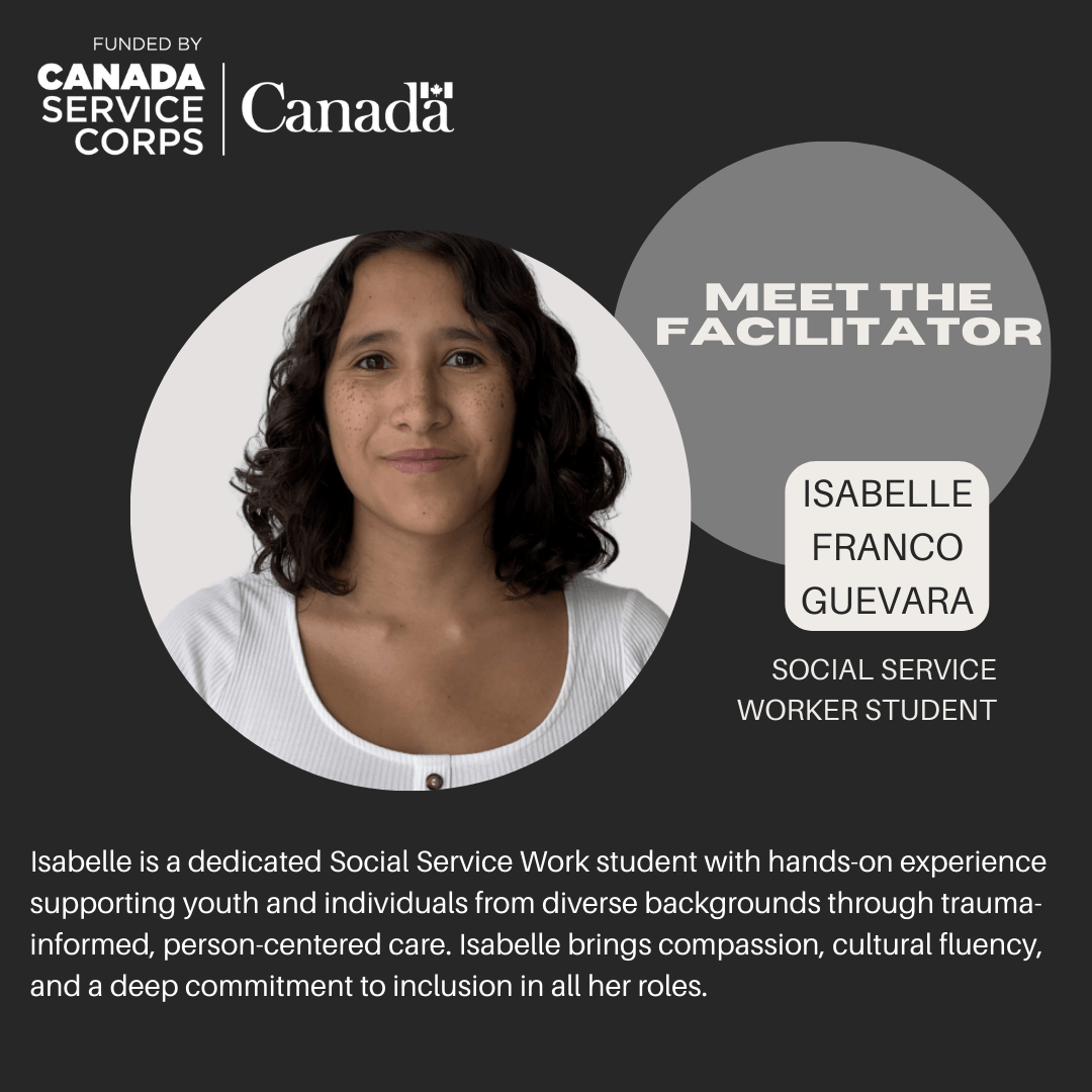 A picture of Isabelle Franco Guevara, one of the facilitators for Thrive Project, and description about her work experience