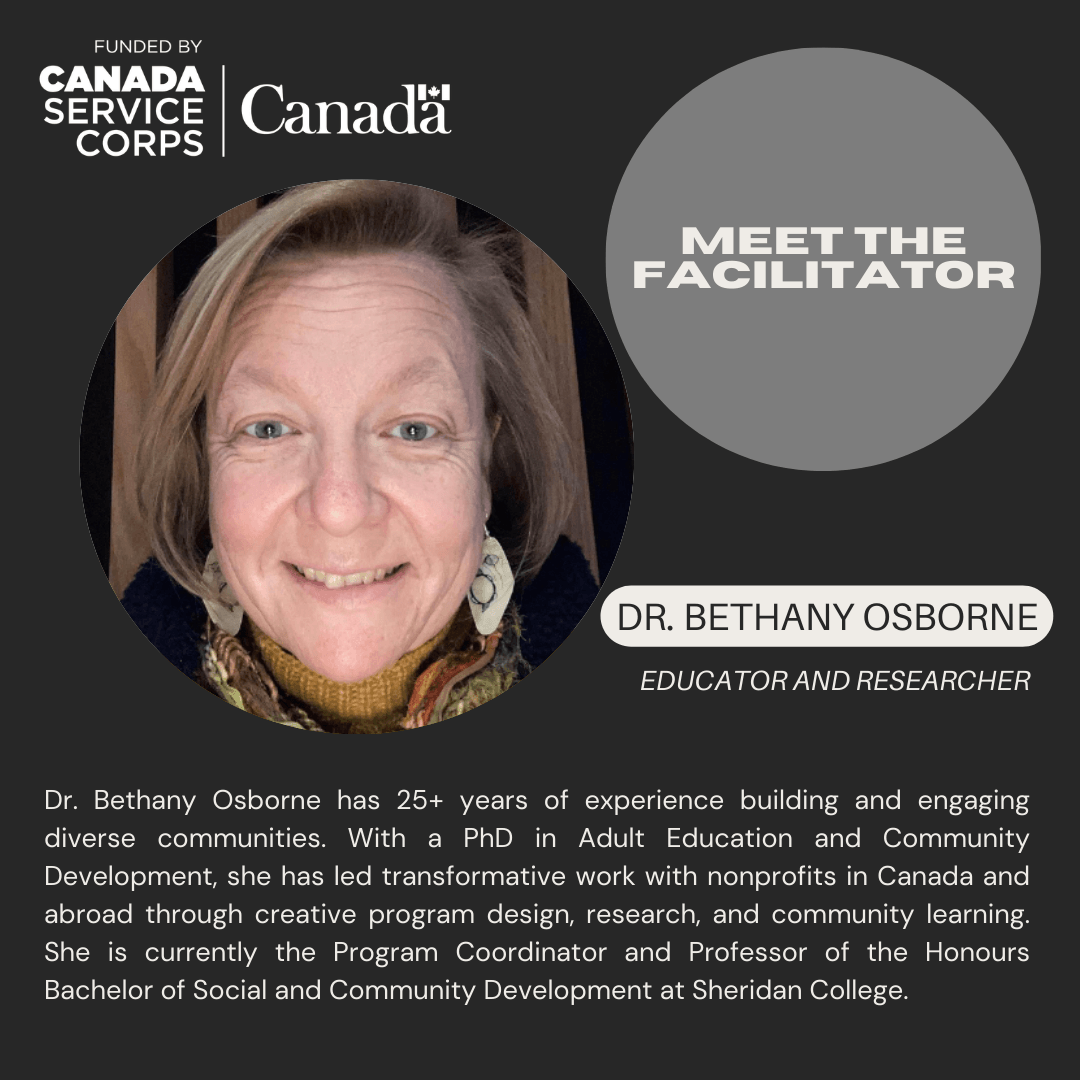 A picture of Dr. Bethany Osborne, one of the facilitators for Thrive Project, and description about her work experience