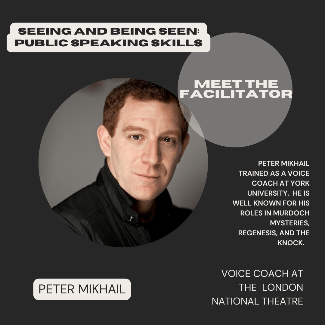 A picture of Peter Mikhail, one of the facilitators for Thrive Project, and description about his work experience